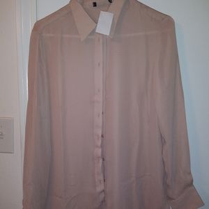 Sheer light pink shirt